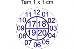 Etiqueta casca de ovo redonda 1 x 1 cm mod.01